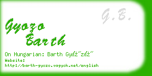 gyozo barth business card